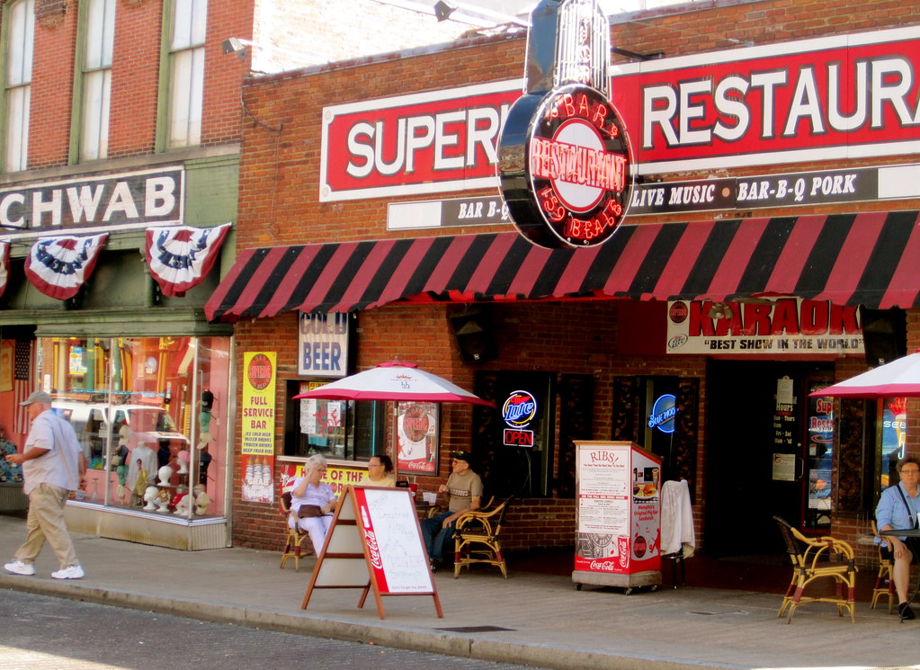 A local storefront with clearly displayed signage, representing consistent real-world business identity